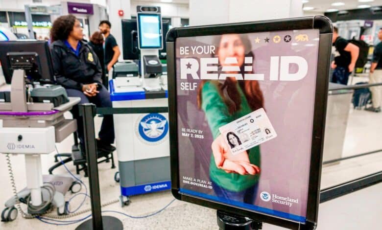 Photo: Miami, Florida, Miami International Airport, Interior Safety Real Id Message